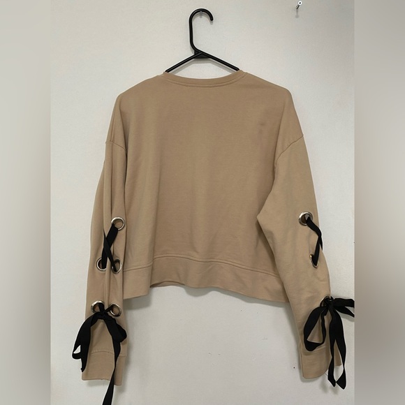 Zara ribbon cropped sweatshirt - Picture 7 of 8